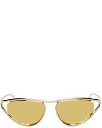 Bottega Veneta Gold Cat Eye Sunglasses