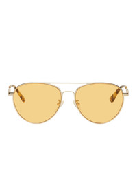 McQ Alexander McQueen Gold Gravity Bar Sunglasses