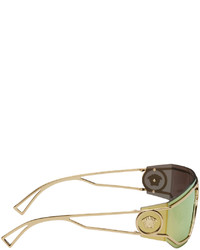 Versace Gold Medusa Shield Sunglasses