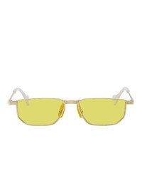 Gucci Gold Rectangular 90s Sunglasses