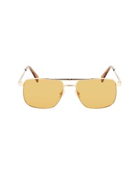 Lanvin Jl 58mm Rectangular Sunglasses In Gold Caramel At Nordstrom