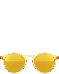 Kyme Miki Round Pantos Mirror Sunglasses Yellow