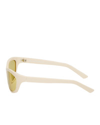 Acne Studios Off White And Yellow Lou Sunglasses
