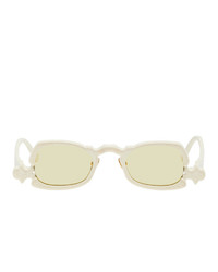 Grey Ant Off White Arsenic Oval Sunglasses