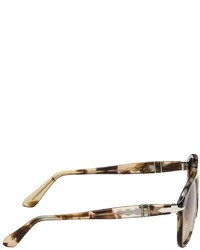 JW Anderson Pink Brown Persol Edition Aviator Sunglasses