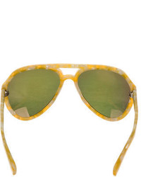 Linda Farrow Reflective Aviator Sunglasses