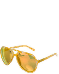 Linda Farrow Reflective Aviator Sunglasses