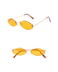 NEM Retro 55mm Rimless Geometric Sunglasses