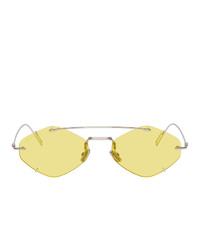 Dior Homme Silver And Yellow Diorinclusion Sunglasses