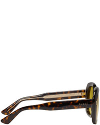 Gucci Tortoiseshell Bold Rectangular Sunglasses