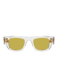 Dita Transparent And Yellow Muskel Sunglasses