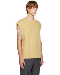 Solid Homme Yellow Minimal Vest