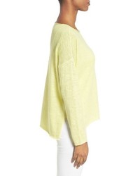 Eileen Fisher Slubbed Organic Linen Cotton Sweater