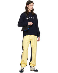 Marni Yellow Navy Cotton Lounge Pants