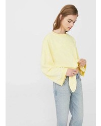 Mango Knotted Cotton Blend Sweatshirt