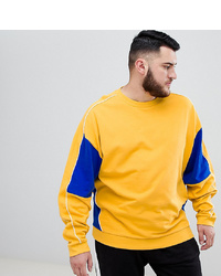ASOS DESIGN Plus Oversized Sweatshirt With Colour Blocking