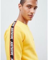 Hype Sweatshirt In Yellow With Taping