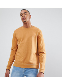 ASOS DESIGN Tall Sweatshirt In Yellow Overdyed Marl