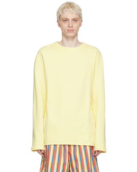 Jil Sander Yellow Cotton Sweatshirt