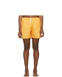 Bather Yellow Solid Swim Shorts