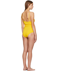 Stella McCartney Yellow Timeless Basics Wrap Swimsuit