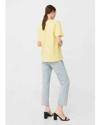 Mango Message Cotton T Shirt