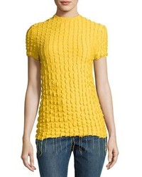 Helmut Lang Ruffled Fitted Baby Tee