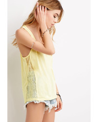 Forever 21 Lace Paneled Racerback Tank