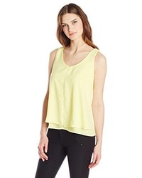 NY Collection Sleeveless Popover Tank With Over Lay Detail