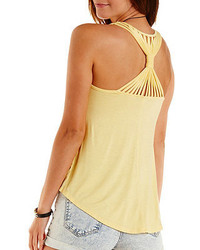 Charlotte Russe Strappy Racerback High Low Tank Top