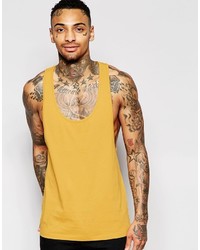 Asos Tank With Extreme Racer Back In Yellow