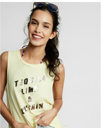 Express Tequila And Sunshine Cotton Muscle Tank