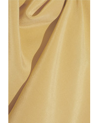 Theory Vanissa Asymmetric Draped Washed Silk Camisole Yellow