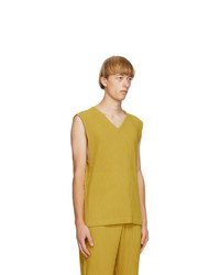 Homme Plissé Issey Miyake Yellow Colorful Pleats Tank Top