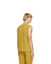Homme Plissé Issey Miyake Yellow Colorful Pleats Tank Top