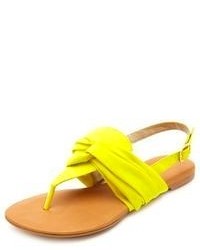 Charlotte Russe Knotted Chiffon Thong Sandals