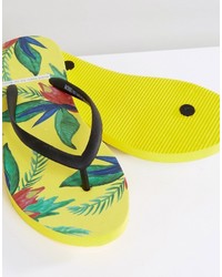 Monki Tropical Flip Flops