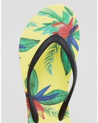 Monki Tropical Flip Flops