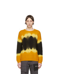 Yellow Tie-Dye Crew-neck Sweater