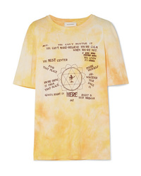 Yellow Tie-Dye Crew-neck T-shirt