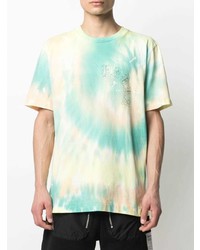 Paura Tie Dye Logo Print T Shirt