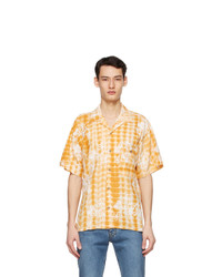 Andersson Bell Yellow And White Tie Dyed Embroidery Shirt