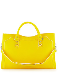 Balenciaga Classic Hilite City Tote Bag Yellow