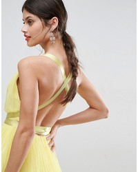 Asos Premium Tulle Midi Prom Dress With Ribbon Ties