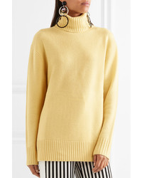 Chloé Cashmere Turtleneck Sweater Pastel Yellow