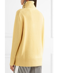 Chloé Cashmere Turtleneck Sweater Pastel Yellow