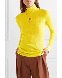 Victoria Victoria Beckham Ribbed Wool Turtleneck Sweater