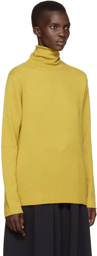 Chloé Yellow Cashmere Turtleneck, $995 | SSENSE | Lookastic
