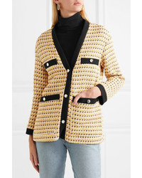 Maje Metallic Cotton Blend Tweed Jacket