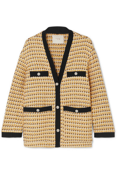 Maje Metallic Cotton Blend Tweed Jacket, $445 | NET-A-PORTER.COM 